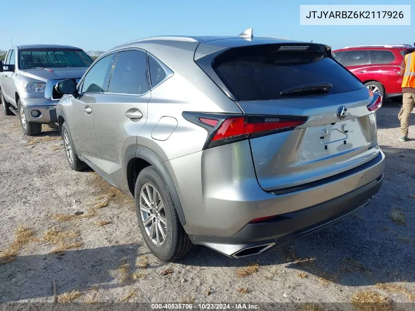 2019 Lexus Nx 300 VIN: JTJYARBZ6K2117926 Lot: 40535706