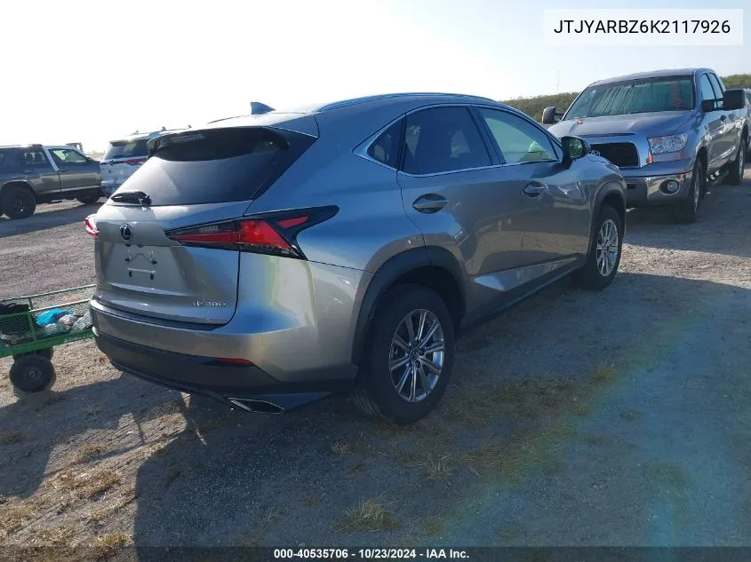 2019 Lexus Nx 300 VIN: JTJYARBZ6K2117926 Lot: 40535706