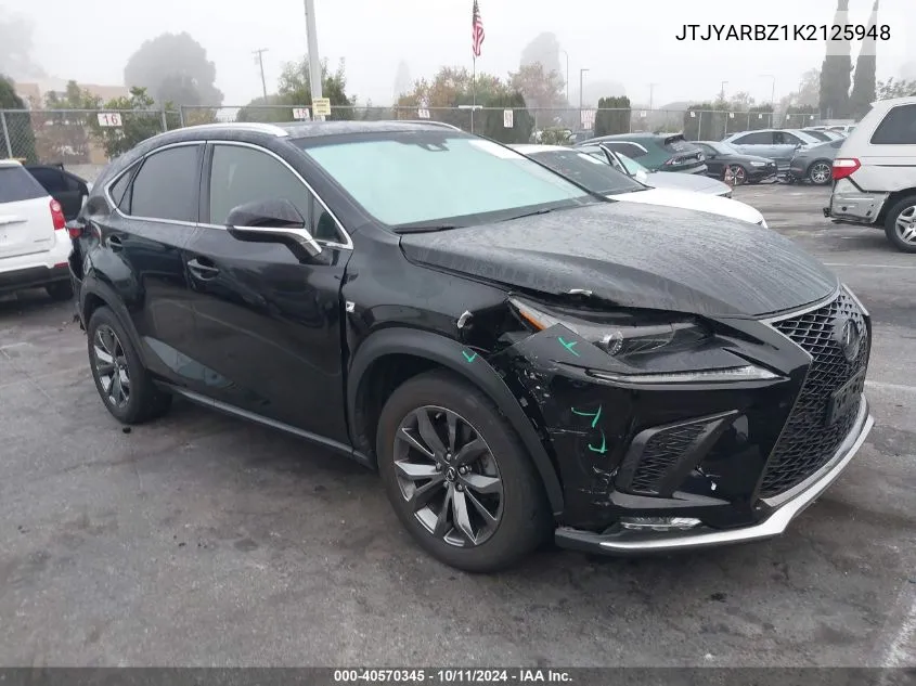 2019 Lexus Nx 300 Base/300 F Sport VIN: JTJYARBZ1K2125948 Lot: 40570345