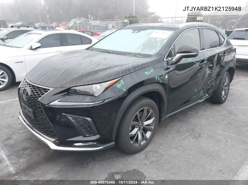 2019 Lexus Nx 300 Base/300 F Sport VIN: JTJYARBZ1K2125948 Lot: 40570345