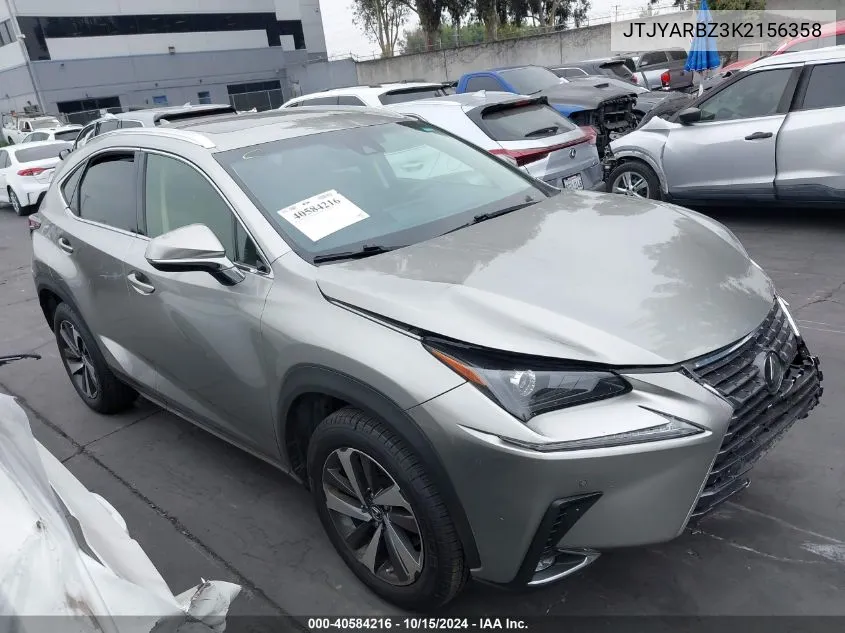 2019 Lexus Nx 300 VIN: JTJYARBZ3K2156358 Lot: 40584216