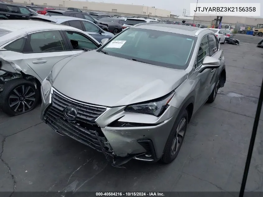 2019 Lexus Nx 300 VIN: JTJYARBZ3K2156358 Lot: 40584216