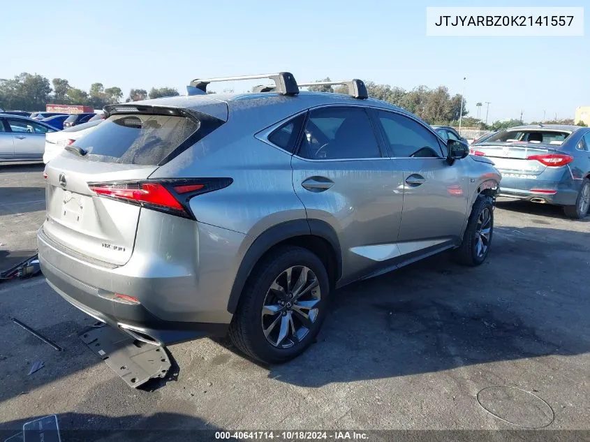 2019 Lexus Nx 300 F Sport VIN: JTJYARBZ0K2141557 Lot: 40641714