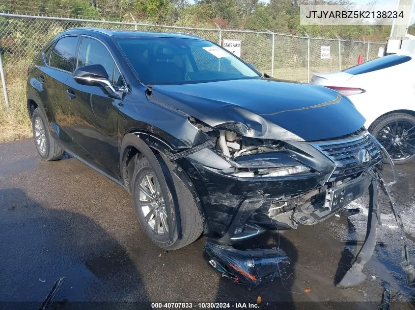 2019 Lexus Nx 300 VIN: JTJYARBZ5K2138234 Lot: 40707833