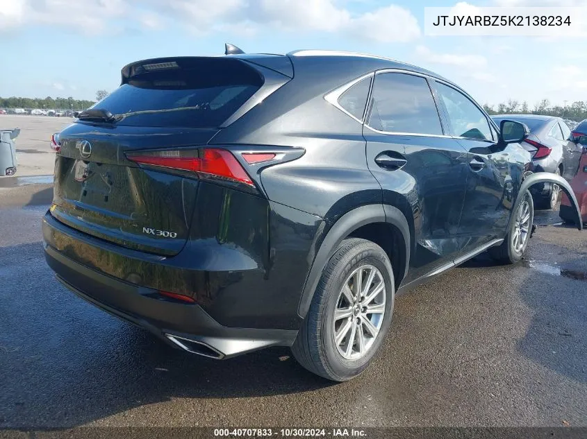 2019 Lexus Nx 300 VIN: JTJYARBZ5K2138234 Lot: 40707833