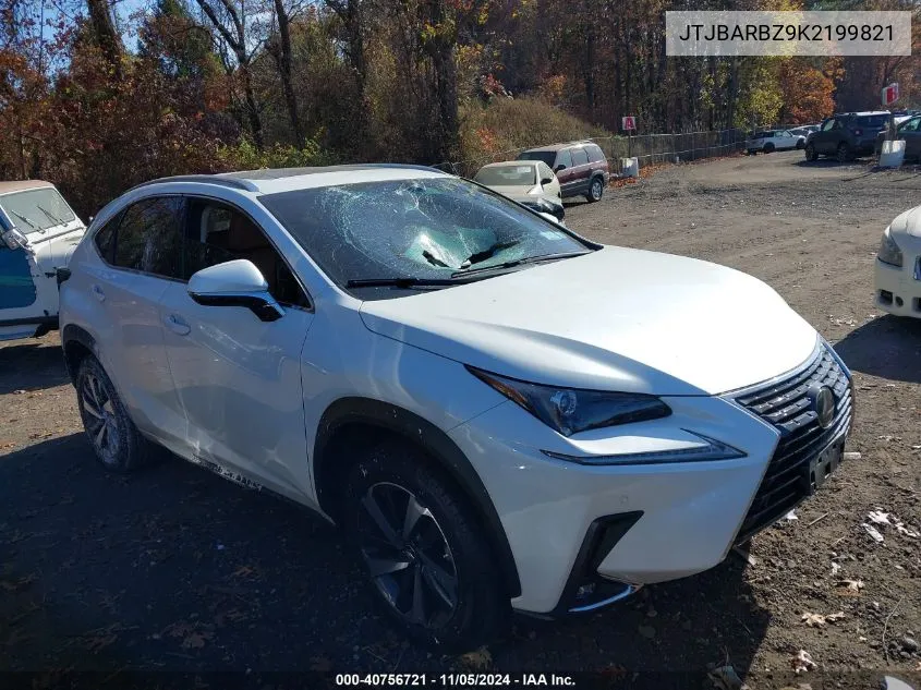 2019 Lexus Nx 300 VIN: JTJBARBZ9K2199821 Lot: 40756721