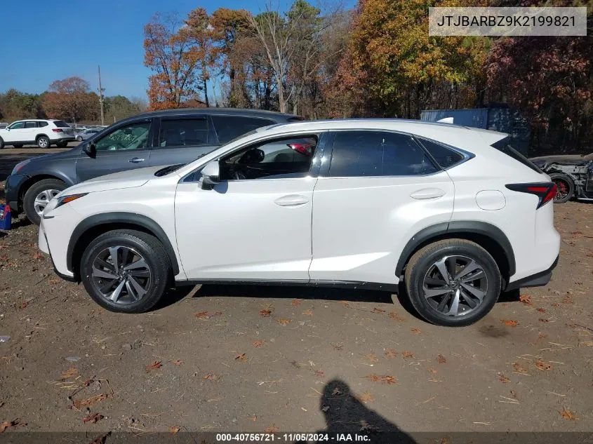 2019 Lexus Nx 300 VIN: JTJBARBZ9K2199821 Lot: 40756721