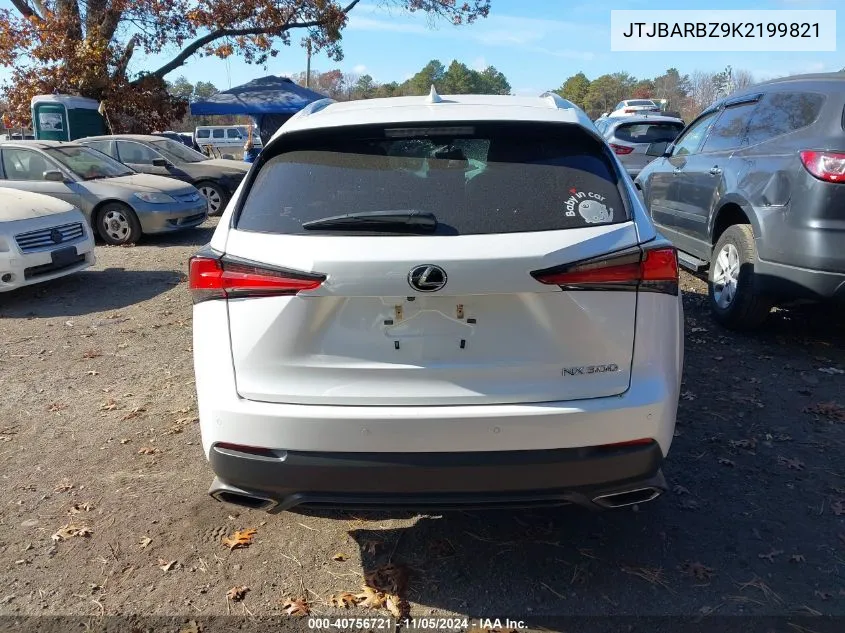 2019 Lexus Nx 300 VIN: JTJBARBZ9K2199821 Lot: 40756721