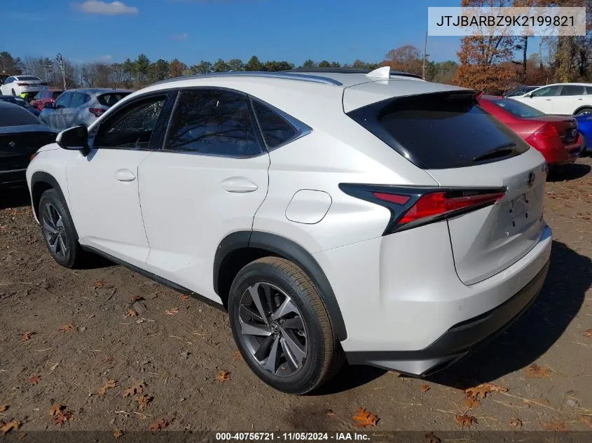 2019 Lexus Nx 300 VIN: JTJBARBZ9K2199821 Lot: 40756721