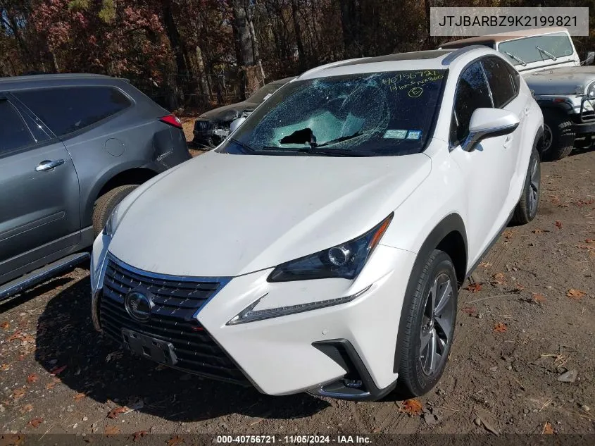 2019 Lexus Nx 300 VIN: JTJBARBZ9K2199821 Lot: 40756721