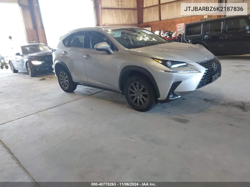 2019 Lexus Nx 300 VIN: JTJBARBZ6K2187836 Lot: 40770263