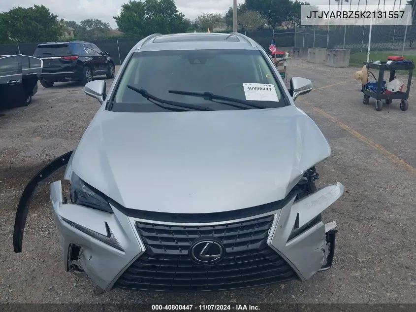 2019 Lexus Nx 300 VIN: JTJYARBZ5K2131557 Lot: 40800447