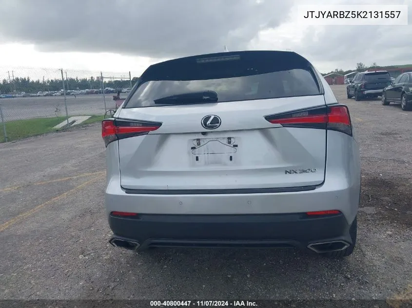 2019 Lexus Nx 300 VIN: JTJYARBZ5K2131557 Lot: 40800447