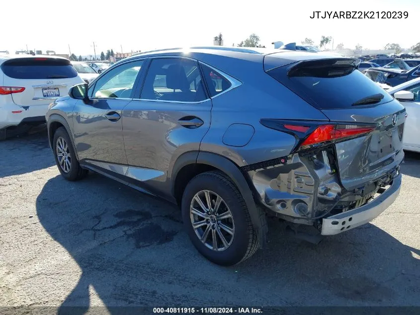 2019 Lexus Nx 300 VIN: JTJYARBZ2K2120239 Lot: 40811915