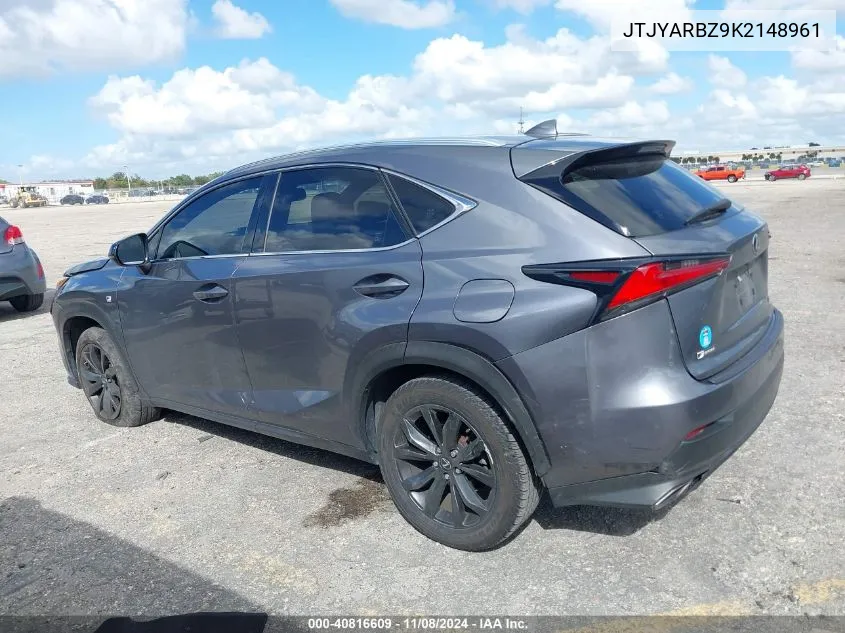 2019 Lexus Nx 300 F Sport VIN: JTJYARBZ9K2148961 Lot: 40816609