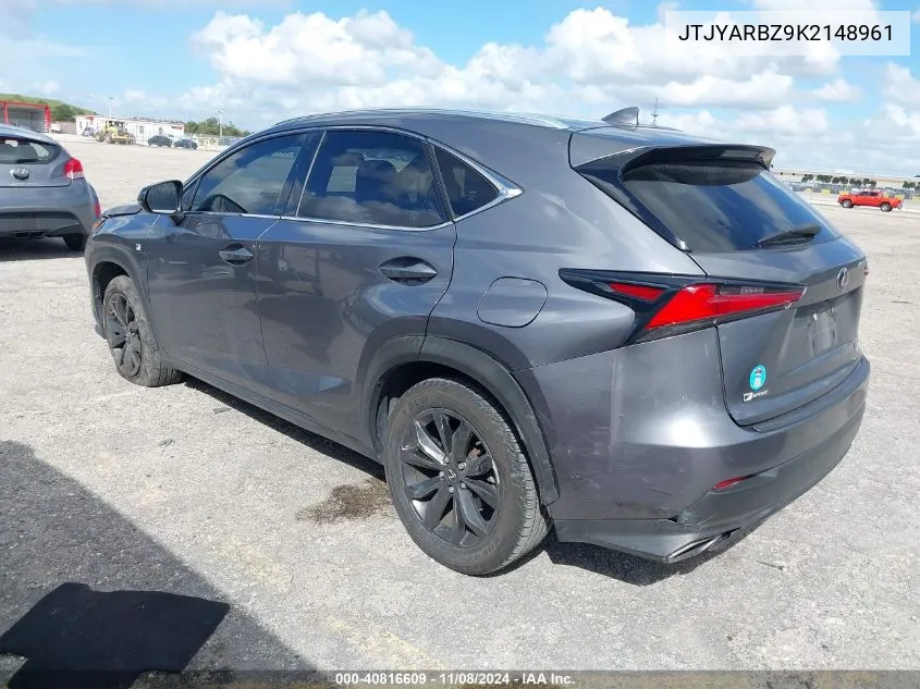 2019 Lexus Nx 300 F Sport VIN: JTJYARBZ9K2148961 Lot: 40816609