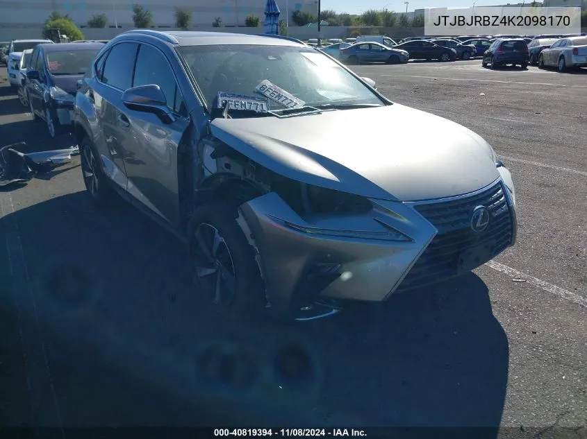 2019 Lexus Nx 300H VIN: JTJBJRBZ4K2098170 Lot: 40819394