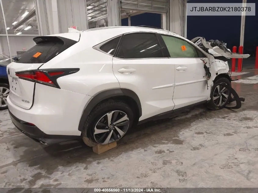 2019 Lexus Nx 300 VIN: JTJBARBZ0K2180378 Lot: 40856560