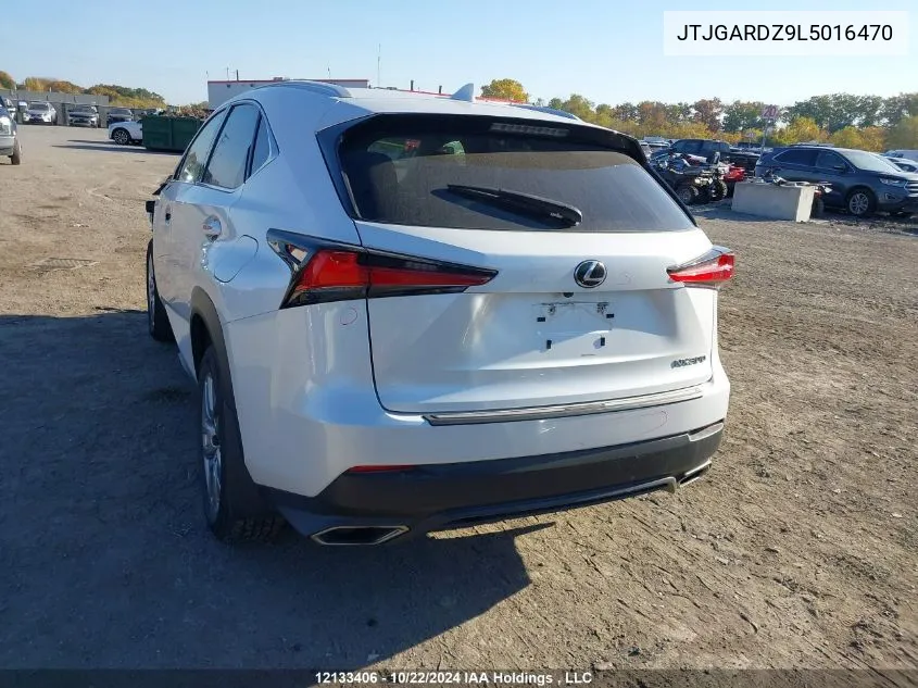 2020 Lexus Nx 300 VIN: JTJGARDZ9L5016470 Lot: 12133406