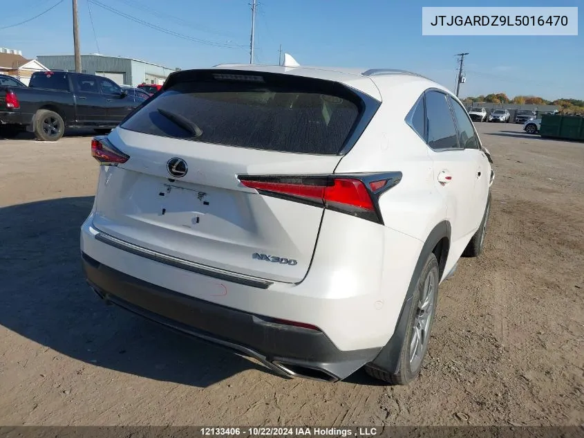 2020 Lexus Nx 300 VIN: JTJGARDZ9L5016470 Lot: 12133406