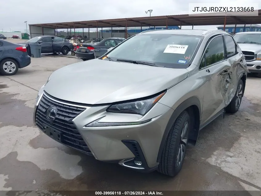 2020 Lexus Nx 300H VIN: JTJGJRDZXL2133668 Lot: 39956118