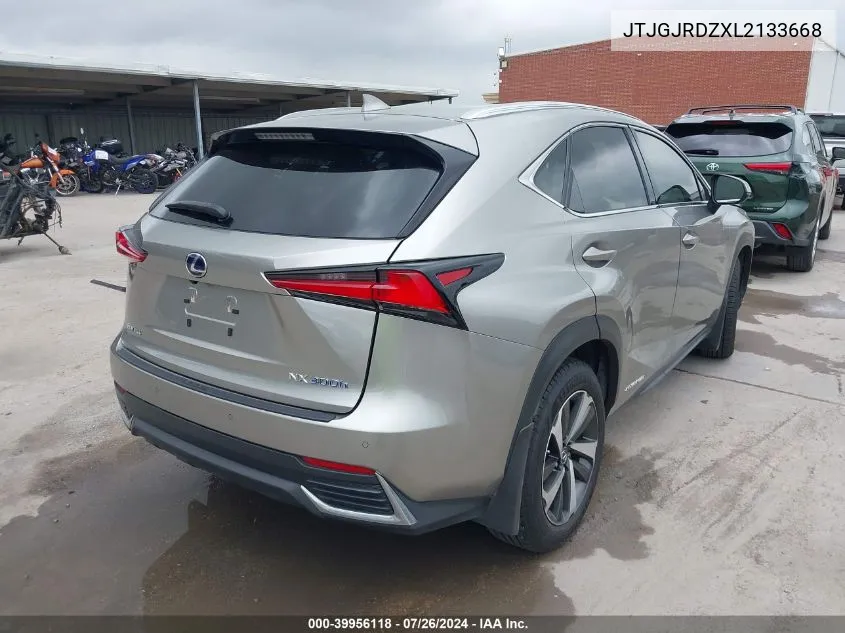 2020 Lexus Nx 300H VIN: JTJGJRDZXL2133668 Lot: 39956118