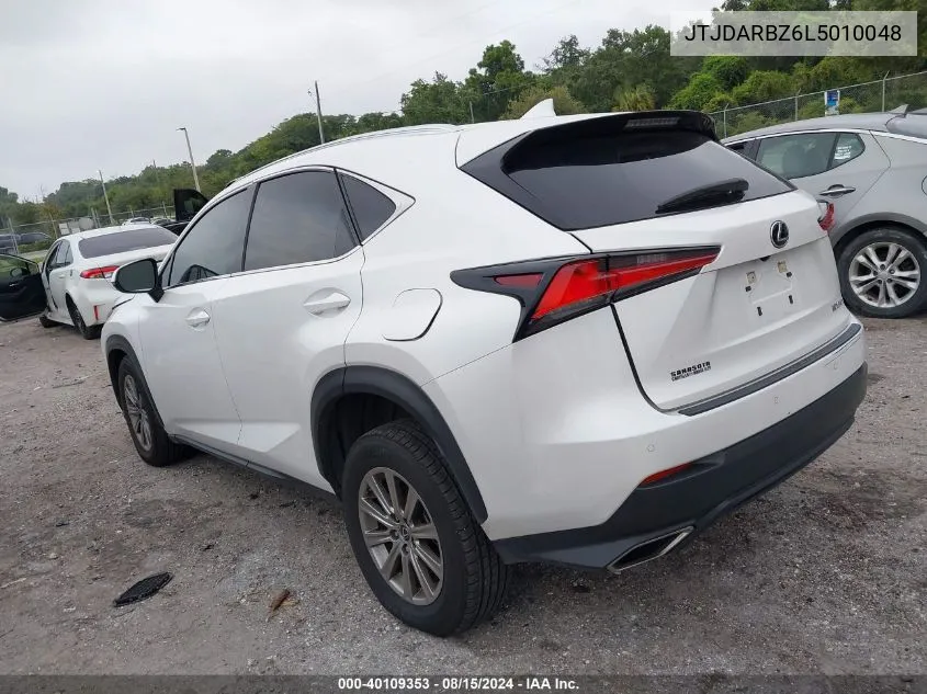 2020 Lexus Nx 300 VIN: JTJDARBZ6L5010048 Lot: 40109353