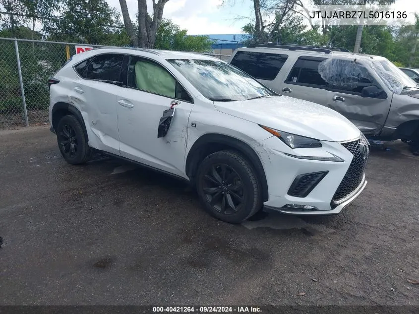 2020 Lexus Nx 300 F Sport VIN: JTJJARBZ7L5016136 Lot: 40421264