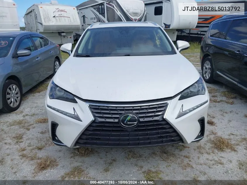 2020 Lexus Nx 300 VIN: JTJDARBZ8L5013792 Lot: 40477393