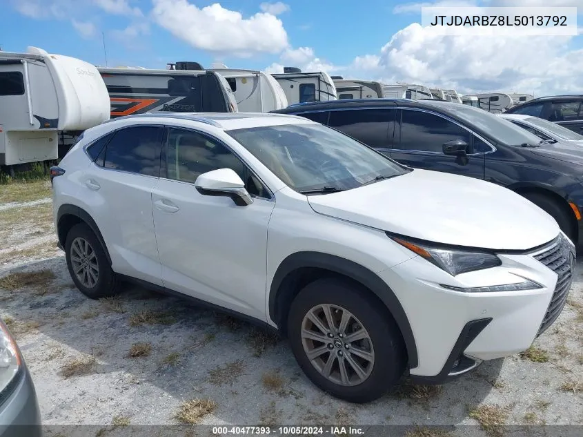 2020 Lexus Nx 300 VIN: JTJDARBZ8L5013792 Lot: 40477393