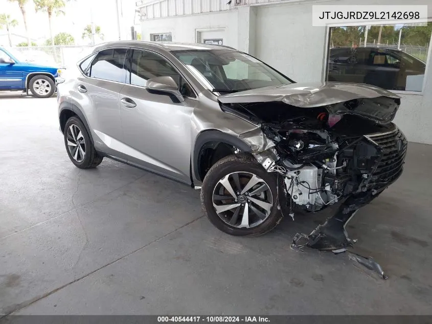 2020 Lexus Nx 300H VIN: JTJGJRDZ9L2142698 Lot: 40544417