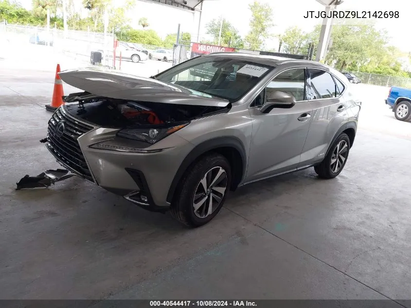 2020 Lexus Nx 300H VIN: JTJGJRDZ9L2142698 Lot: 40544417