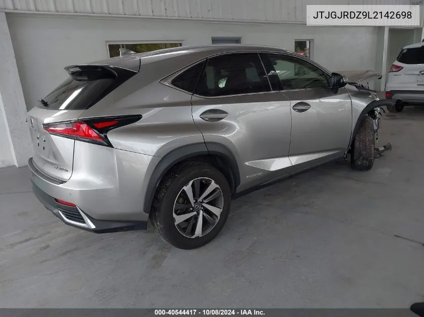 2020 Lexus Nx 300H VIN: JTJGJRDZ9L2142698 Lot: 40544417