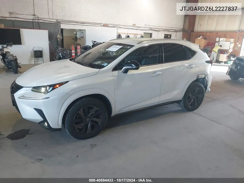 2020 Lexus Nx 300 VIN: JTJGARDZ6L2227837 Lot: 40594433