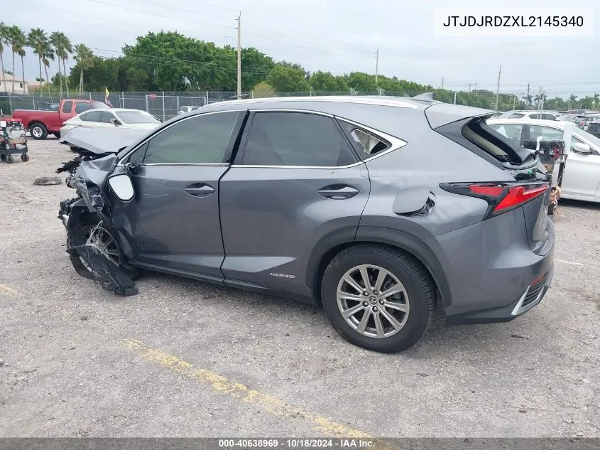 2020 Lexus Nx 300H VIN: JTJDJRDZXL2145340 Lot: 40638969