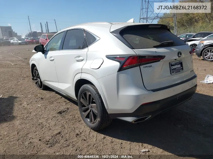 2020 Lexus Nx 300 VIN: JTJGARBZ6L2168372 Lot: 40645336