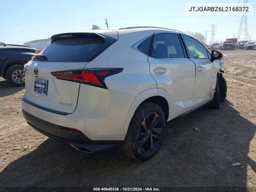 2020 Lexus Nx 300 VIN: JTJGARBZ6L2168372 Lot: 40645336