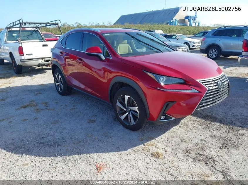 2020 Lexus Nx 300 VIN: JTJGARBZ8L5002756 Lot: 40646362