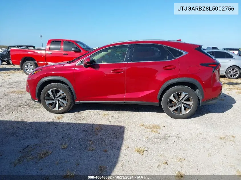 2020 Lexus Nx 300 VIN: JTJGARBZ8L5002756 Lot: 40646362