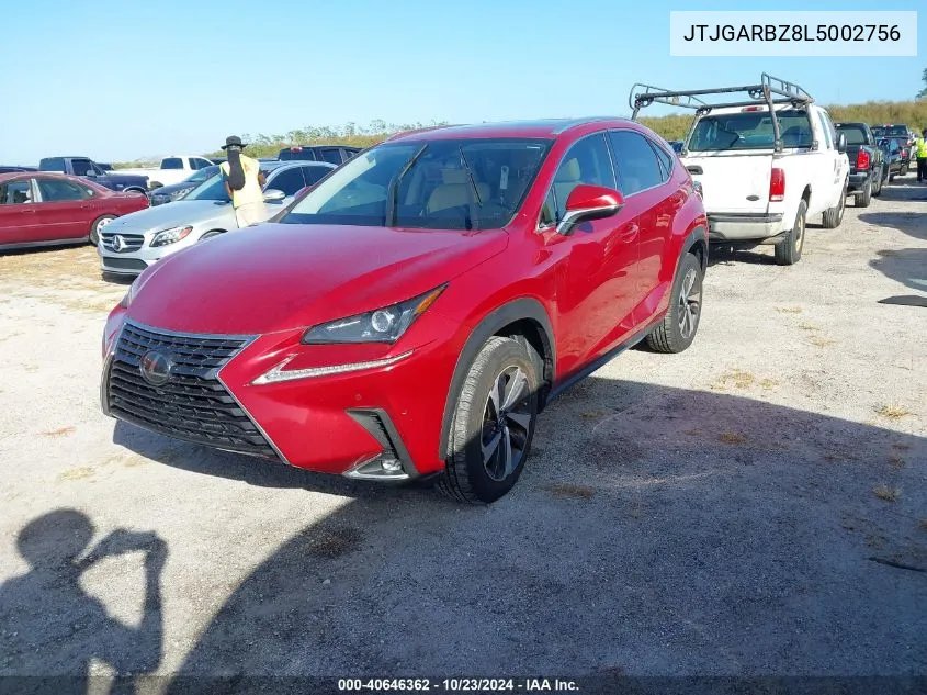 2020 Lexus Nx 300 VIN: JTJGARBZ8L5002756 Lot: 40646362