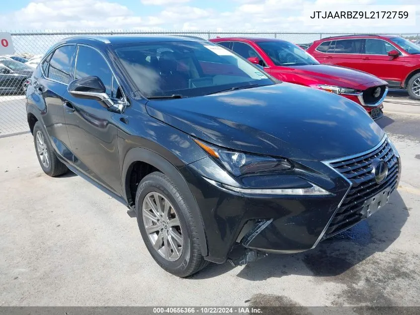 2020 Lexus Nx 300 VIN: JTJAARBZ9L2172759 Lot: 40656366