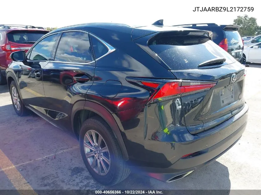 2020 Lexus Nx 300 VIN: JTJAARBZ9L2172759 Lot: 40656366