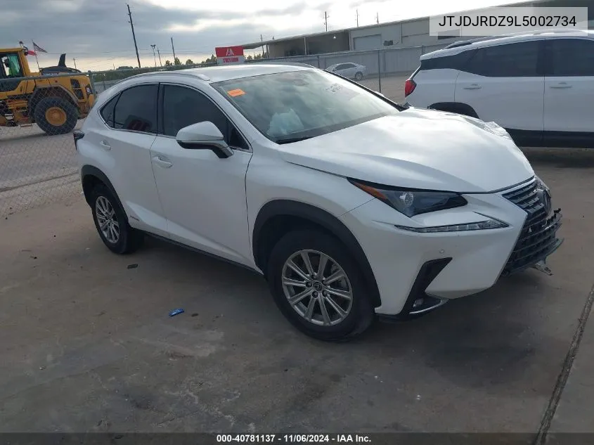 2020 Lexus Nx 300H VIN: JTJDJRDZ9L5002734 Lot: 40781137