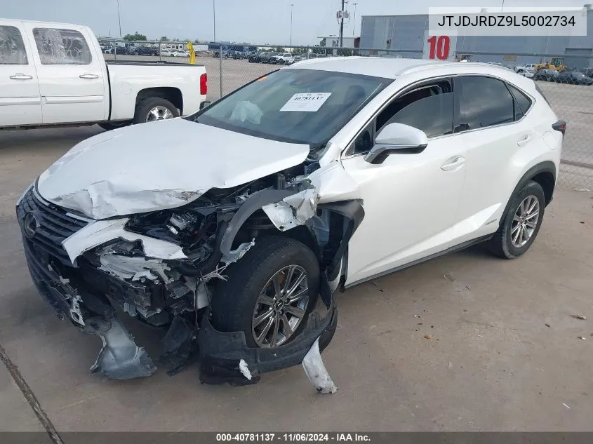 2020 Lexus Nx 300H VIN: JTJDJRDZ9L5002734 Lot: 40781137