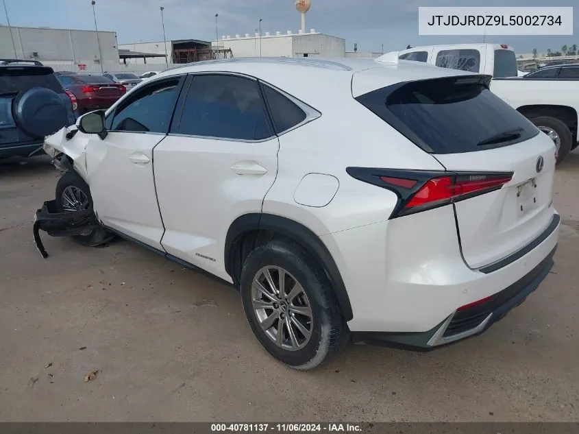 2020 Lexus Nx 300H VIN: JTJDJRDZ9L5002734 Lot: 40781137