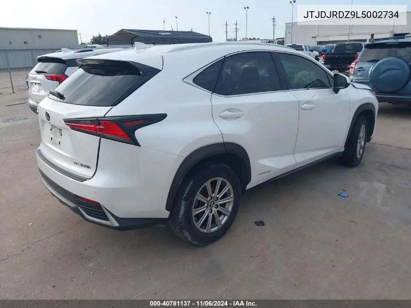 2020 Lexus Nx 300H VIN: JTJDJRDZ9L5002734 Lot: 40781137