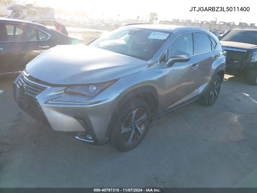 2020 Lexus Nx 300 VIN: JTJGARBZ3L5011400 Lot: 40797315