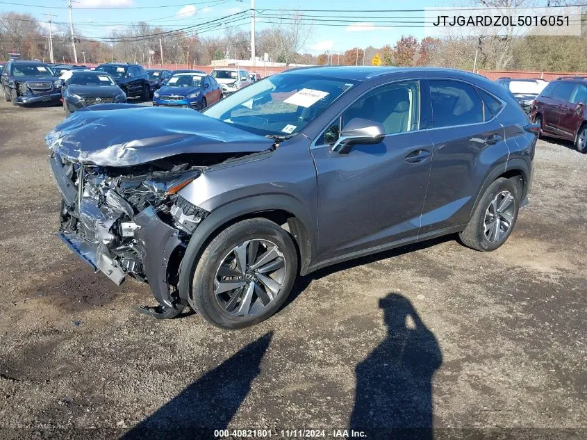 2020 Lexus Nx 300 VIN: JTJGARDZ0L5016051 Lot: 40821801