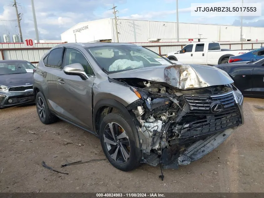 2020 Lexus Nx 300 VIN: JTJGARBZ3L5017553 Lot: 40824983