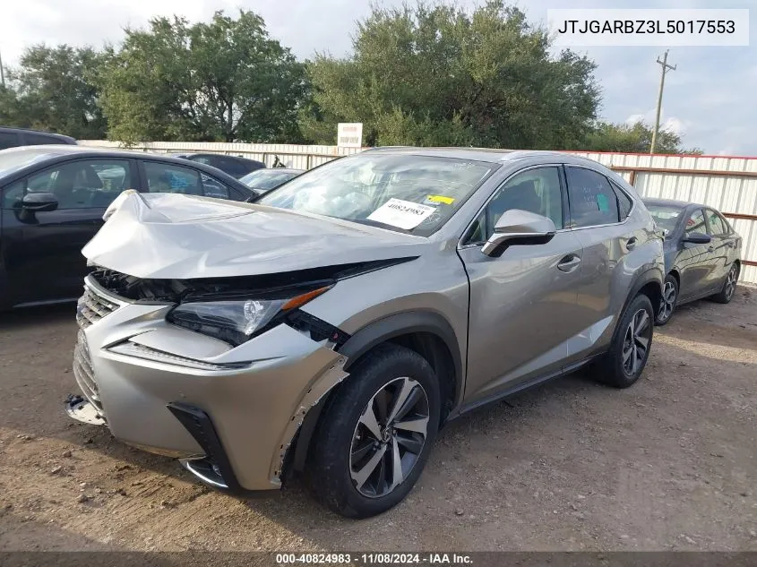 2020 Lexus Nx 300 VIN: JTJGARBZ3L5017553 Lot: 40824983